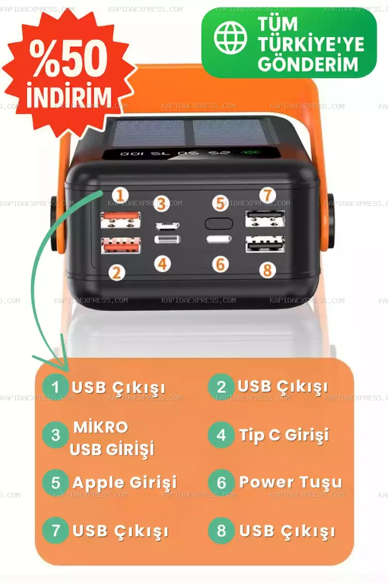 50.000 mAh Solar Powerbank - 4